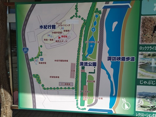 諏訪峡遊歩道地図